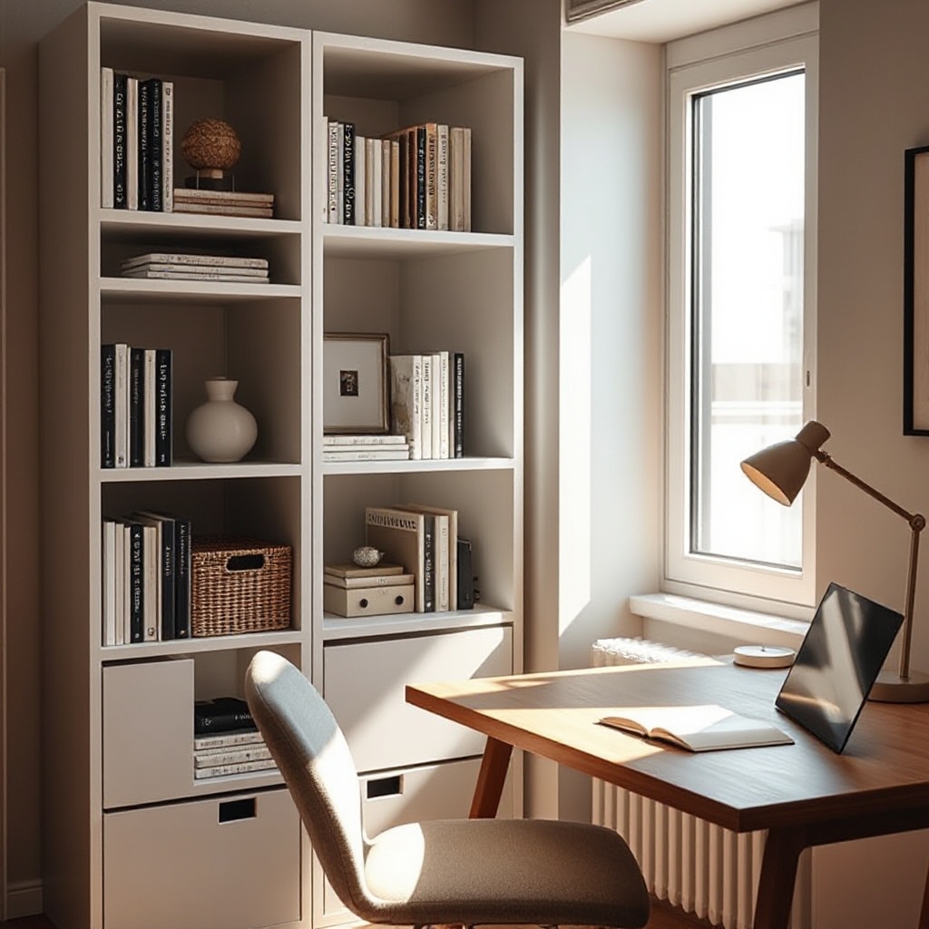 Furinno bookshelf in action